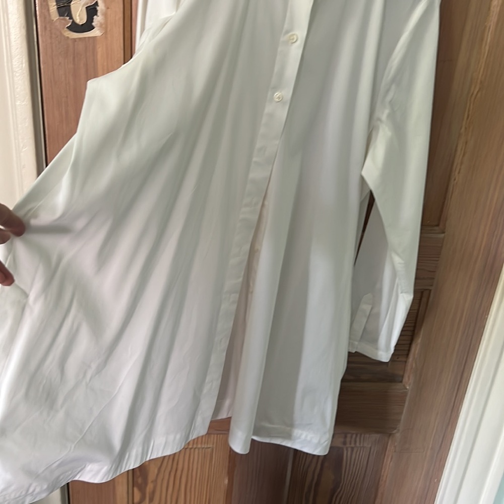 J Jill Size Large white button down tunic top - Picture 3 of 7